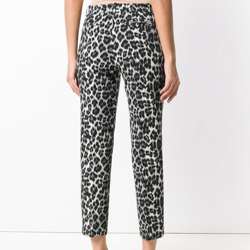 Pinko Women Black Leopard Print Pants
